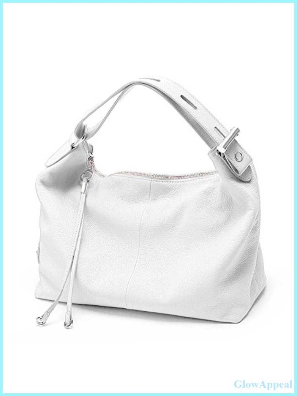 Genuine Leather Hobo Shoulder Bag Adjustable Strap Tote